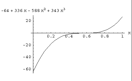 - 64 + 336 x - 588 x^2 + 343 x^3